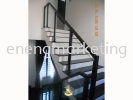 MSST 04- Mild Steel Railing With Tempered Glass MILD STEEL STAIRCASE RAILING STAIRCASE RAILING