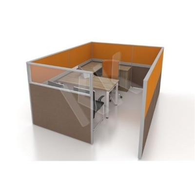 1 Seater Fabric Partition Office Workstation Concept 3