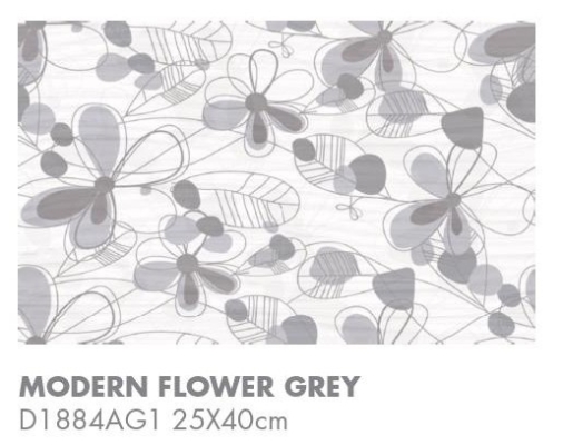Modern Flower Grey D1884AG1