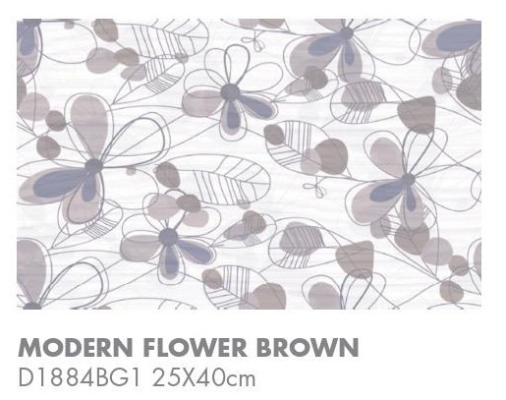 Modern Flower Brown D1884BG1