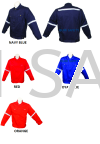 Cotton Safety Jacket Zipper 190GSM Jacket Protective Clothing