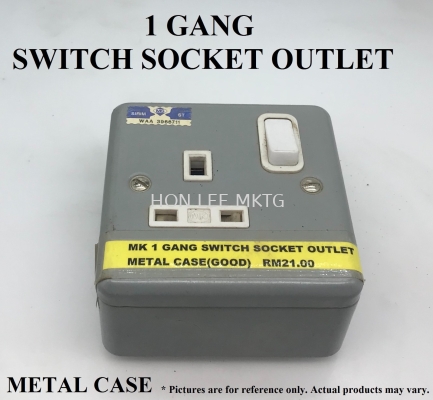 1 GANG SWITCH SOCKET OUTLET (METAL CASE)