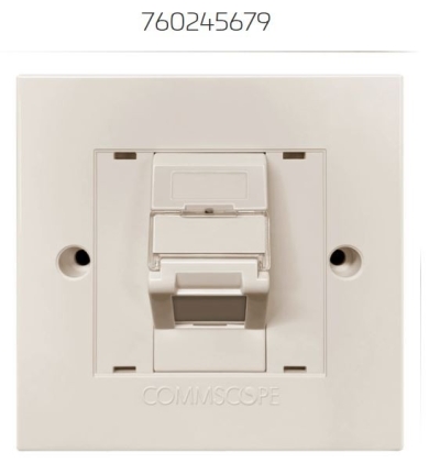 Commscope 1 Port Shuttered Angle Faceplate