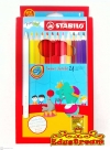 Stabilo Swans Jumbo 24 Color Pencils (L) Color Pencils Art Supplies Stationery & Craft