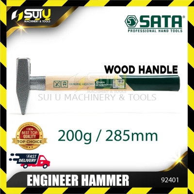 SATA 92401 ENGINEER HAMMER - WOOD HANDLE 200G