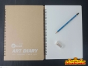 UKAMI ART DIARY SKETCH BOOK WITH RING 165GSM A4 /A5 Sketch Book Stationery & Craft