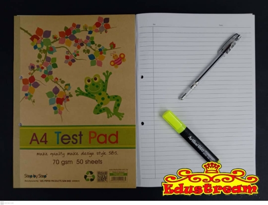 TEST PAD  A4 70GSM 50 SHEETS (RULER PAD)