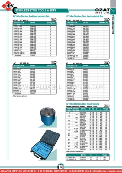 OZAT Stainless Steel Tools & Sets