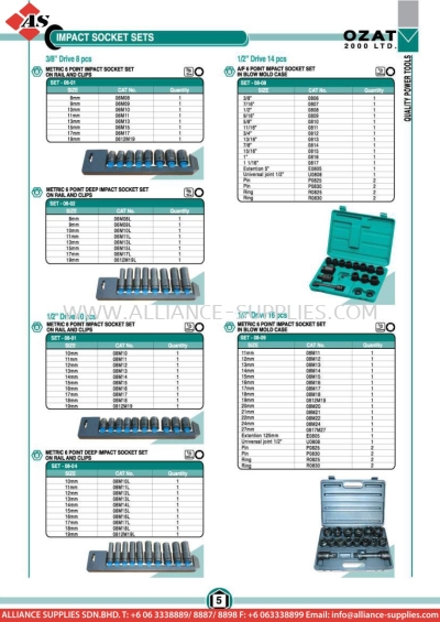 OZAT Impact Socket Sets