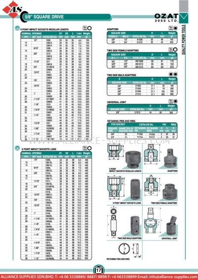 OZAT 5/8" Square Drive Impact