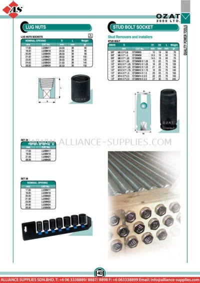  OZAT Stud Bolt Socket