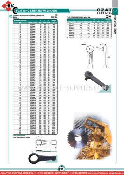 OZAT Flat Ring Striking Wrenches