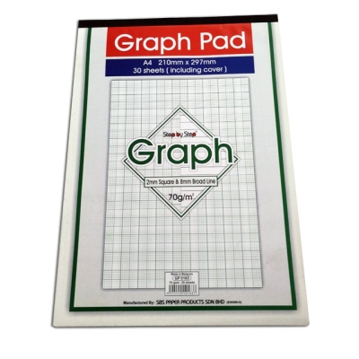 A4 Graph Pad (30sheets including cover)