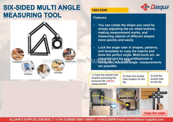 Six-Sided Multi Angle Measuring Tool