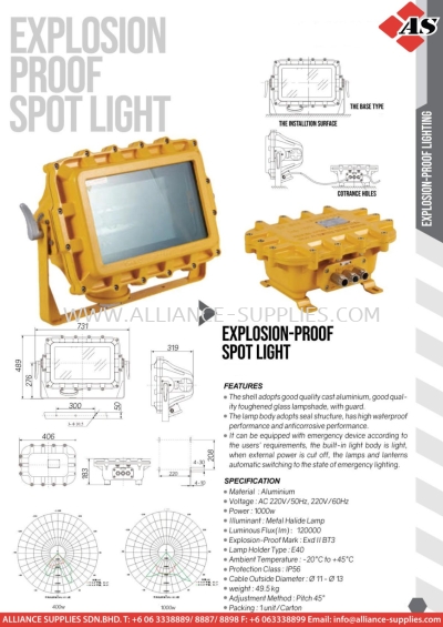 Explosion Proof Spotlight 