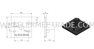 End Cap for Alu Profile 20 x 20  End Cap Aluminium Profile Accessories Aluminium Profile