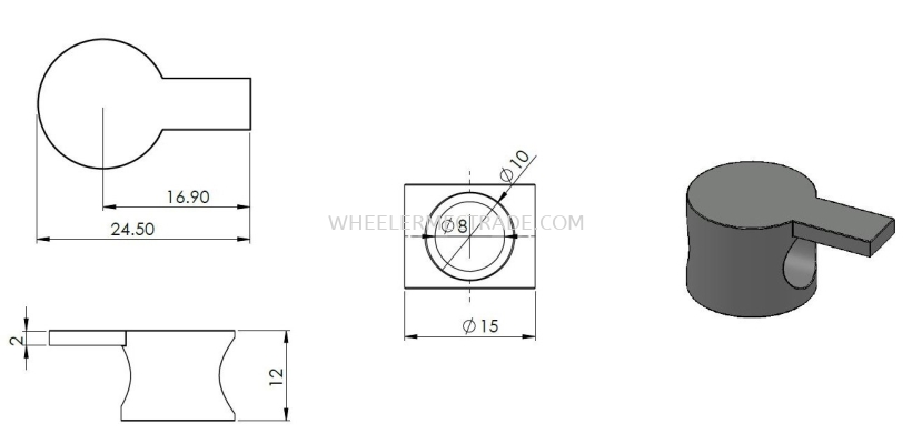 I Connector for Aluminium Profile P6 Series