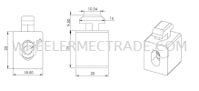 Panel Mounting Block for Alu Profile P8 Series Panel Mounting Block Aluminium Profile Accessories Aluminium Profile