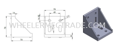 L Bracket for Alu Profile 80 x 80 L Bracket Aluminium Profile Accessories Aluminium Profile