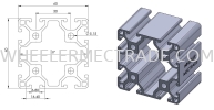 Aluminium Profile 60 x 60  P6 Series Aluminium Profiles Aluminium Profile