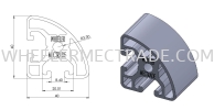 Aluminum 40 x 40 (R90) (2 Slot) Corner Radius Profile P8 Series Aluminium Profiles Aluminium Profile