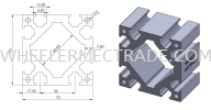 Aluminium Profile 70 x 70  H8 Series Aluminium Profiles Aluminium Profile