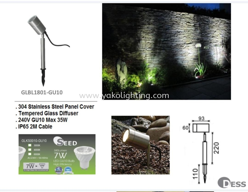 GLBL1801 DESS OUTDOOR LAMP