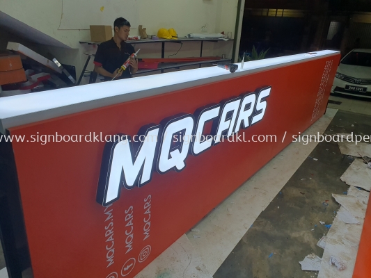 Mqcars Aluminum Pylon stand 3D LED channel box up lettering frontlit signage at Kuala Lumpur