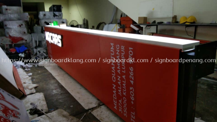 Mqcars Aluminum Pylon stand 3D LED channel box up lettering frontlit signage at Kuala Lumpur