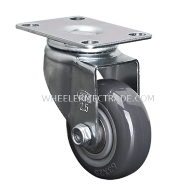 Plate Mount Swivel PU Caster