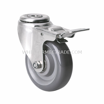 Bolt Hole Mounting Swivel PU Caster