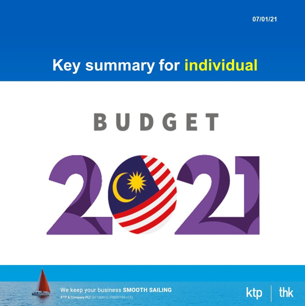 Budget 2021 Malaysia - Key Summary of Individual