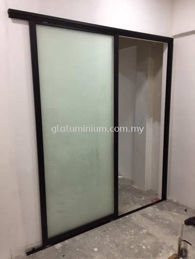 powder coating black + Frosted glass@Jln wan kadir 1, Taman Tun Dr lsmail, Kuala Lumpur 