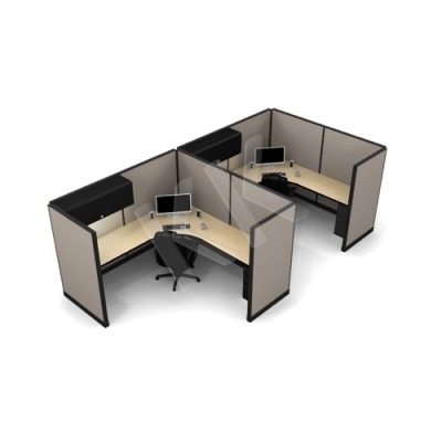 2 Seater Fabric Partition Office Workstation Concept 2