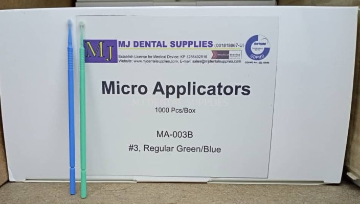 MICROBRUSH APPLICATOR BULK PACK, GREEN/BLUE, REGULAR