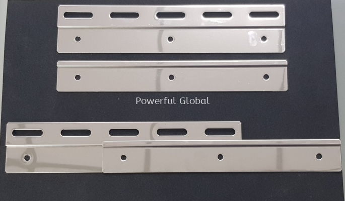 PVC Curtain Plate Set Stainless Steel 200mm