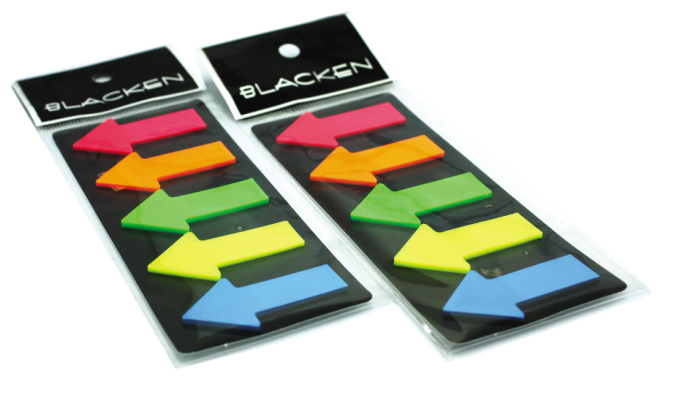 Blacken stick on notes (3 pack /set)