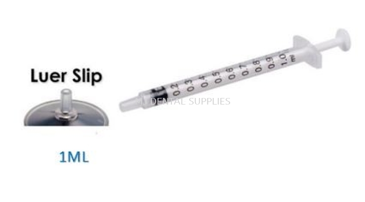 DISPOSABLE SYRINGE LUER SLIP, 1ML, UNIGLOVES