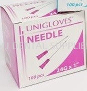 DISPOSABLE NEEDLE COLOUR PURPLE, 24G X 1" UNIGLOVES