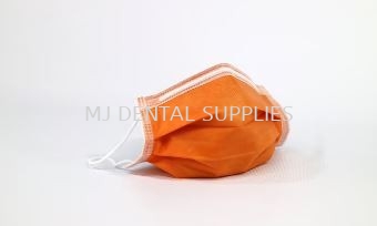 4 PLY SURGICAL FACE MASK, MEDICAL GRADE (EARLOOP)-ORANGE COLOR, MEDICOS