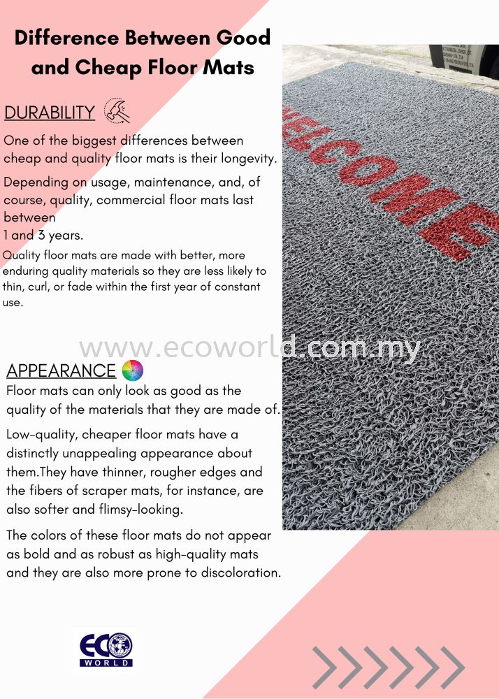 Difference between good and cheap floor mats