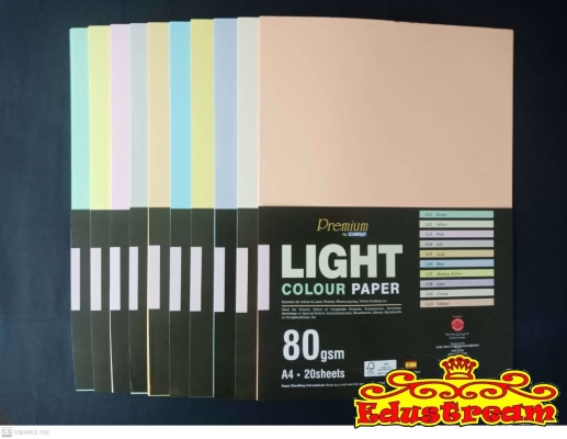 CA 4711 A4 .80GSM  20'S COLOUR PAPER (LIGHT)