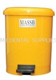 PEDAL OPERATED CLINICAL WASTE BIN, YELLOW, 10LITER/UNIT, MEDICAL APPARATUS