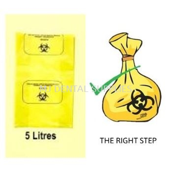 YELLOW MEDICAL WASTE BAG, 5 LITRE, MEDICAL APPARATUS