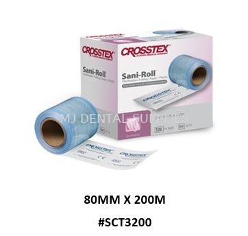 SANI-ROLL STERILIZATION TUBING, 80MM X 200M, #SCT3200, CROSSTEX 