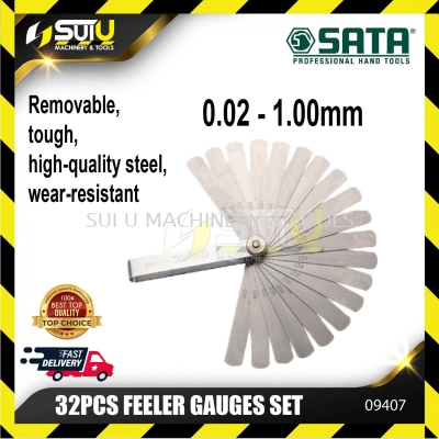 SATA 09407 32PCS Feeler Gauges Set