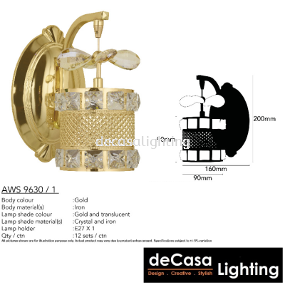 ANTIQUE WALL LIGHT (AWS9630-1)