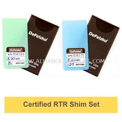 DEFELSKO Certified RTR Shim Set