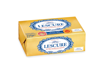 LESCURE UNSALTED BUTTER SLAB 82% 250GM