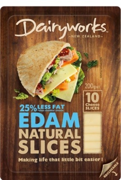 DAIRYWORKS EDAM NATURAL SLICES CHEESE 200G